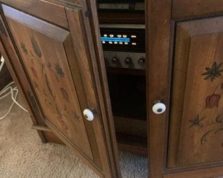 Music Cabinet with Built In Speakers