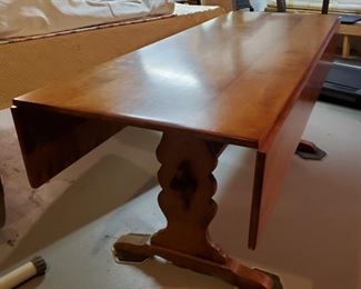 Drop Leaf Table w/ Bench & 2 Chairs