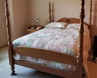 4 Post Double Bed Frame. No Mattress.