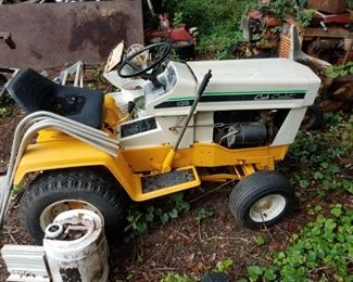 Cub Cadet 108- complete with plow and snow blower presale priced $275, complete in need of restoration. 