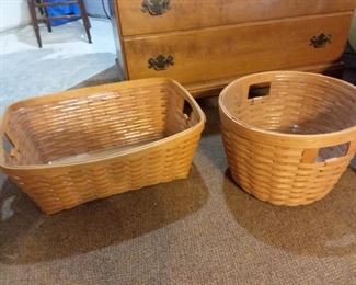 Large Longaberger planter baskets