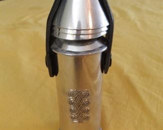 Mullengar Pewter flask with 3 shot cups