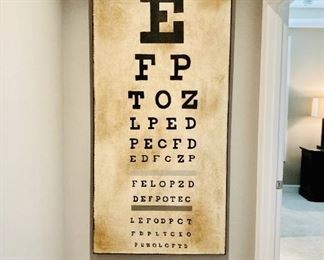 Large Pop Art, Eye Chart
