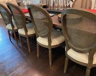 (8) Restoration Hardware Cane Back Chairs