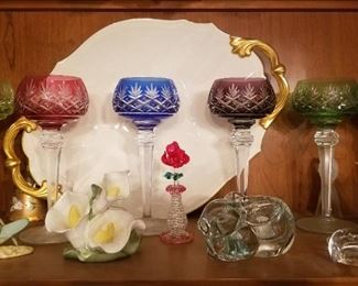 Crystal wine glasses 