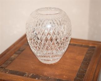 Cut Crystal Egg Floral Vase