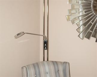 LED Stainless Floor Lamp with Book Light
