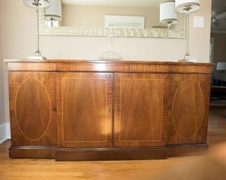 Baker Furniture Historic Charleston Mahogany Inlaid Regency Sideboard Server