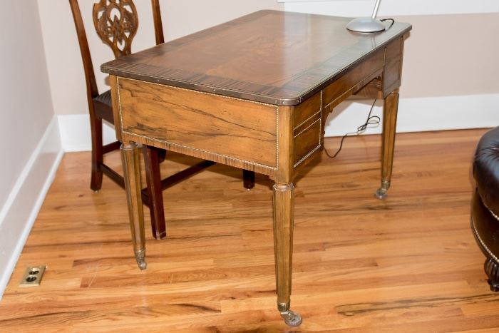 Antique Baker Furniture French Regency Mahogany Inlay Desk