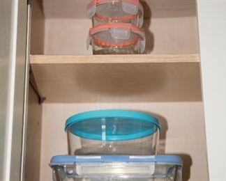 Assortment of Glass Containers with Lids