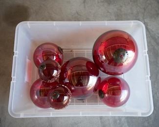 Red Glass Holiday Balls