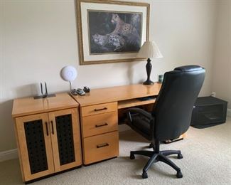 Very Pretty Office Desk with Storage $175