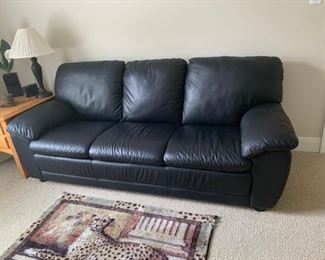 Black Leather Couch $300