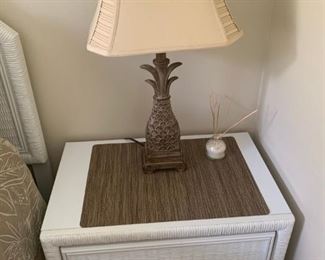 Pair of Wicker End Tables $50