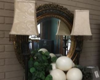 Framed round Mirror