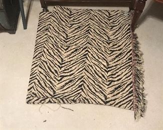 Small zebra stripe rug