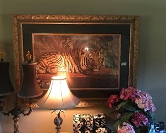 Large framed Tiger picture