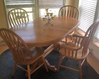 OAK KITCHEN TABLE WITH CHAIRS