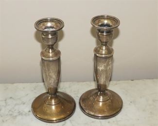 TOWLE WEIGHTED STERLING CANDLESTICKS.