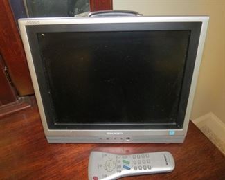 SMALL SHARP TV.