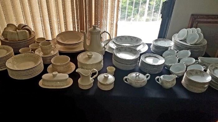 Two sets of China.  I will list the makers Monday.