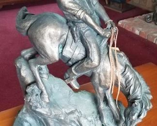 Horse cowboy statue ...  