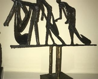 Leonard DaLonga “Women Picking Cotton” metal sculpture 