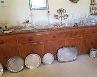 silverplate and crystal