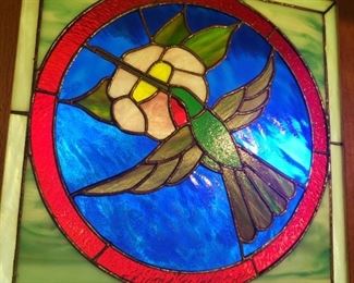Stained glass hummingbird