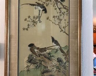Asian painting painted on silk