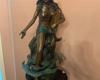 Limited edition John Soderberg bronze sculpture titled Mermaid