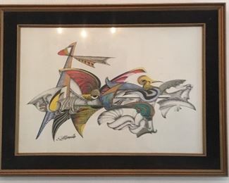 Native American Thunderbird art. Signed/dated