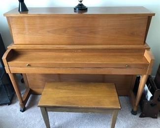 #8) $150 - Hamilton Upright Piano.  All keys are working.  In good working order.  Needs tuned.  Sold with bench.  