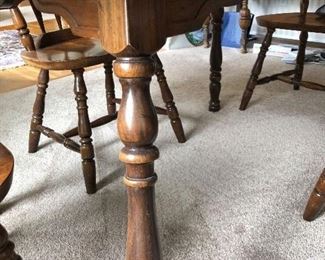 #9) $150 - Solid Wood Table and 4 Chairs.  60 x 39