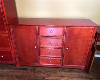 #100) Bargains $50 - Solid wood Cabinet with 4 drawers.  