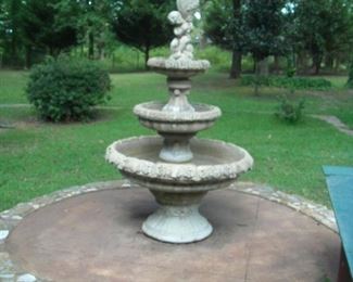 Fabulous, large concrete 3 tiered fountain.  