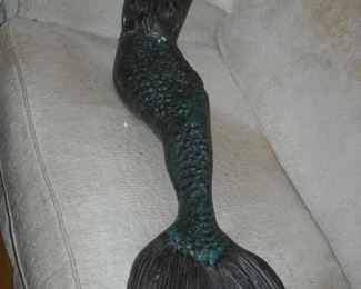 Large metal mermaid