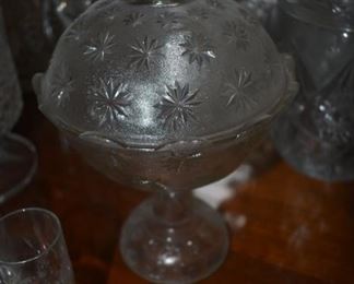 Beautiful 19th Century Covered Glass Compote