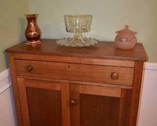 Antique Cabinet with Double Door Bottom Pull Out Drawer