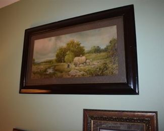 Its Gathering In time in this Beautifully framed Farm Scene