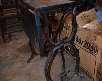 From the Attic is an Antique Metal Sewing Machine Table