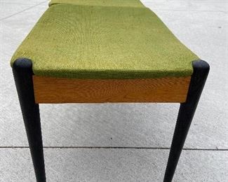 Mid century olive green bench seat 