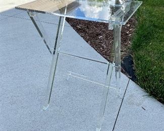 Vintage solid Lucite folding table 
