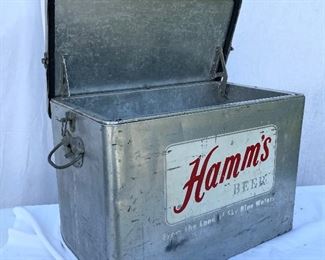 Vintage aluminum hamms beer cooler 