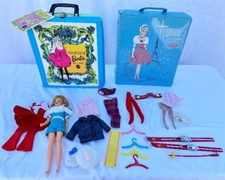 Vintage Barbie Case  & Ideal Tammy doll & case 