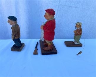 1950s Swedish  hand carved figures 