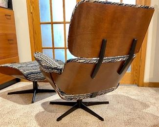 Vintage eames replica arm chair and ottoman 
