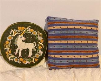 Vintage pillows- unicorn 