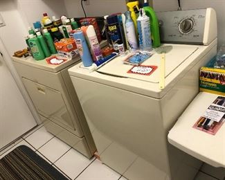 Washer & dryer/ cleaning supplies