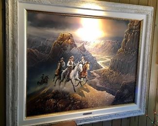 EXTREMELY RARE Ted Blaylock ORIGINAL Commissioned Oil Painting, 1 OF 1!!! with the agreement to not make any prints. Ted will be visiting this Estate and may be able to have him give more info if needed.
